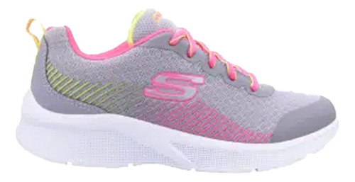 Tenis Niña Skechers Microspec - Gris-rosa