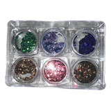 Kit De 6 Sombras Glitter Para Ojos Con Ligero Adhesivo Color De La Sombra Mix