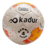 Pelota Futsal Profesional N 4 Cosida Mano Poliuretano Sala Color Blanco/azul