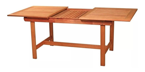 Mesa Jardin Patio Quincho Exterior Madera Eucalipto Extensible 1,50 A 2,20 Mts 10 Personas