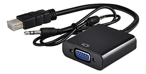 Cable Convertidor Video Hdmi A Vga + Audio Full Hd 1080p