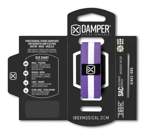 Damper Ibox Morado Franja Poliéster Tipo Fretwraps