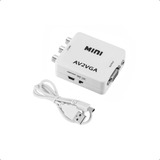 Convertidor Adaptador Rca A Vga 1080p Con Salida De Audio