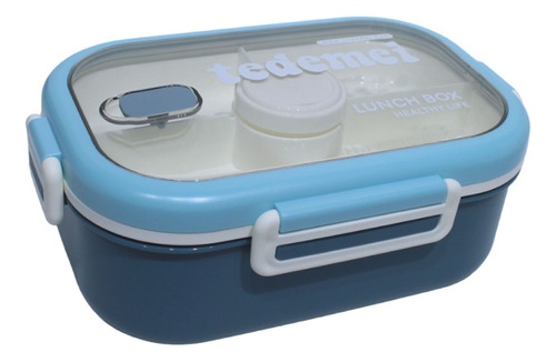 Porta Comidas Tupper 2 Pisos Con Cubiertos Lunch Box