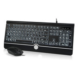 Combo Teclado Y Mouse Con Cable Teclado Iluminado Con Con Y