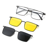 Lentes Con 2 Clips De Sol Y Filtro Luz Azul Unisex Graduable