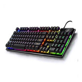 Teclado Gamer Luz Multicolor Cable Usb Smart Business