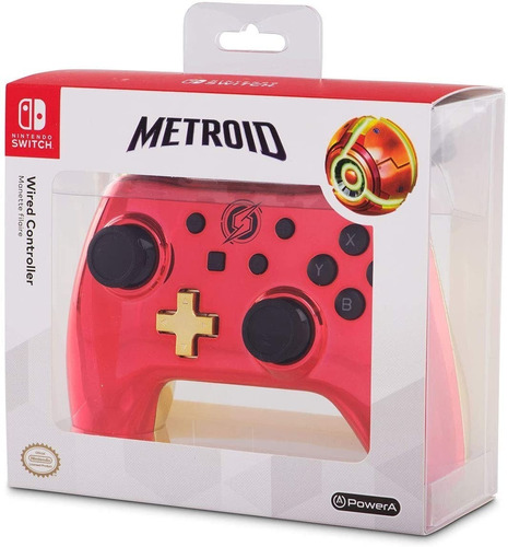 Control Nintendo Switch Alambrico Metroid Original Nuevo Msi