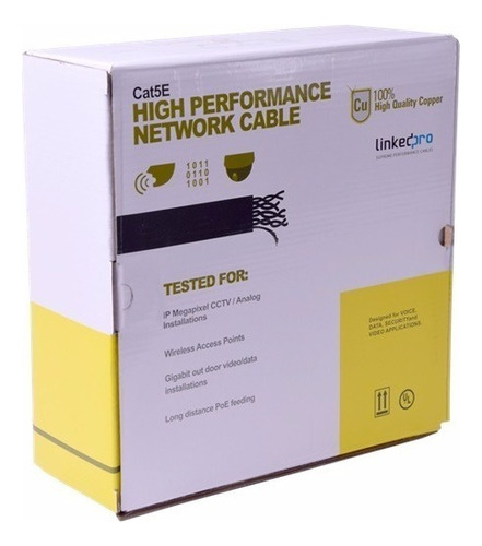 Bobina De Cable De Red Utp Cat5 100 Mts Linkedpro 100% Cobre