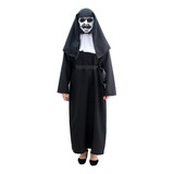 Fantasia A Freira Valak Tunica Roupa + Máscara Halloween   