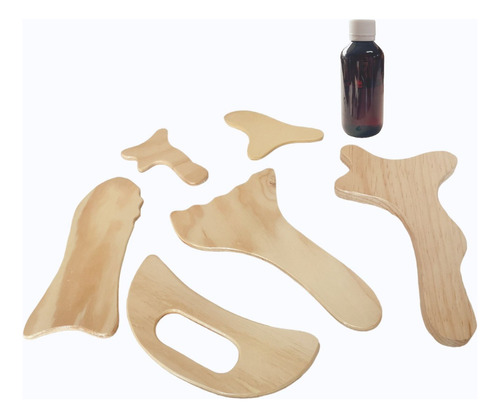 Maderoterapia Kit De 6 Tablas Masaje Modelante Corporal Y Fa