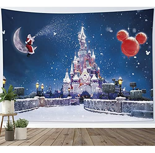 Christmas Tapestry Wall Hanging Castle Tapestry Santa C...