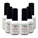 Esmalte Semipermanente Tejar 15ml X 6 Unidades Uv Led 