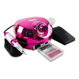 Lixadeira Motor Elétrica Unhas Nail Drill Porquinho Pink