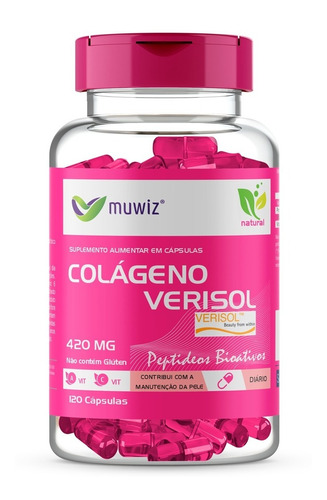 Colágeno Verisol 120 Cápsulas Muwiz - Tratamento Completo