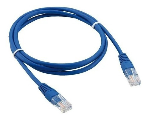 Cabo De Rede 3 Metros Patch Cord Azul Cat5e Ethernet 1000mb