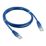 Cabo De Rede 3 Metros Patch Cord Azul Cat5e Ethernet 1000mb