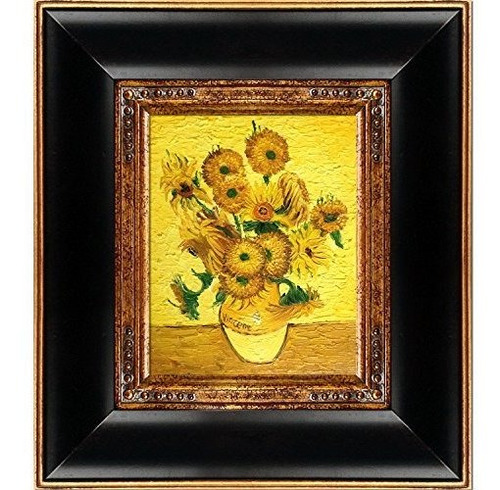 Jarrón La Pastiche Con Quince Girasoles De Vincent Van Gogh,