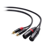 Cable Rca Doble A Doble Xlr, 6 Pies/negro/no Balanceado