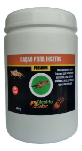 Ração Premium Safari Para Insetos, Grilos Baratas 500g