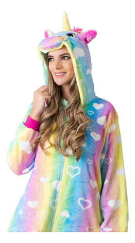 Pijama Feminino Unicórnio Kigurumi Adulto Pronta Entrega