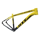 Quadro Bicicleta Aro 29 Gti Roma Alumínio Mtb Cores Cor Amarelo/ Preto Tamanho Del Quadro 19