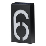 Solar Powered Led Lighted Address Plaque For House Address