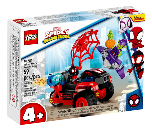 Lego Miles Morales 10781 Triciclo Eletronico Do Homem Aranha Quantidade De Peças 59