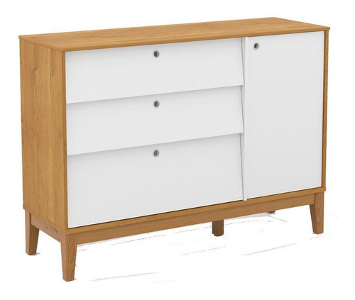 Cômoda Sapateira Unique Freijó Branco Soft Eco Wood - Matic