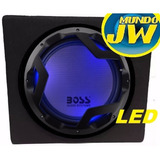 Subwoofer Boss Led Azul 12 Pulgadas 1600w Con Cajon