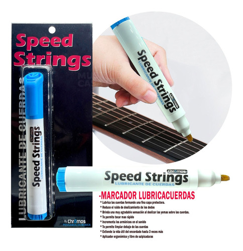 Marcador Lubricante Para Cuerdas Guitarra Bajo Speed Strings