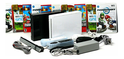 Consola Nintendo Wii Original + Nunchuk, Wiimote + 10 Juegos