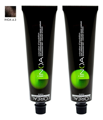 Loreal Inoa X2 Tinturas Cabello Sin Amoníaco Tono 4.3 X 60gr