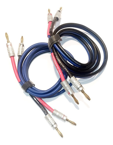 2m Cable Audio Hifi 10 Awg Ofc (par) Conector Nakamichi 