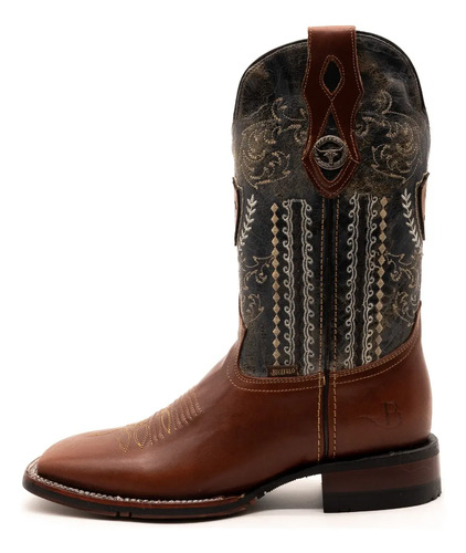 Bota Vaquera Caballero Bulldog 100% Piel Pullup Roble Cómoda