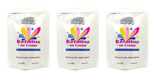 Mary Bosques Keratina En Crema Doypack X 250 G X 3 Unidades 