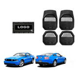 Tapetes 4pz Charola 3d Logo Mustang Gt 2010 2011 2012 2013