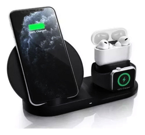 Carregador Base Indução Dock Station Para Celular Smartwatch