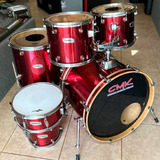 Bateria Usada Mapex Pele Williams Nova Tons Surdo Caixa 6pçs