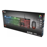 Kit Mouse Y Teclado Trust Gxt 838 Azor, Iluminado Open Box