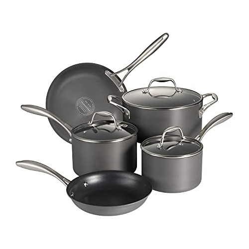 Juego De Baterías De Cocina  Anodizado Duro 8 Piezas