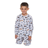 Pijama Manga Larga Infantil Unisex Micropolar Kiero 9229