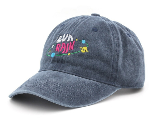 Gorra Vintage Denim Gastada Azul Gris Pre Lavada Eva Rain®