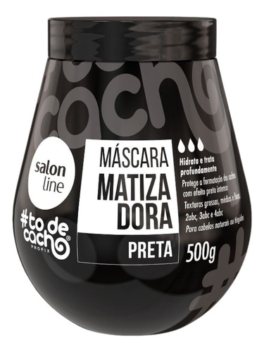 Máscara Matizadora Preta Maionese Capilar Salon Line 500g