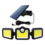 Foco Solar Triple Sensor Movimiento Y Control Remoto 171 Cob