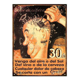 Cartel De Chapa Vintage Publicidad Antigua Geniol L670