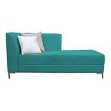 Divã Saara Decorativo Suede Azul Tiffany 1,80m Consultório