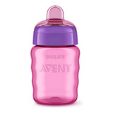 Vaso Entrenador Bebes Avent 9oz Boquilla Flexible 9m+ Rosado