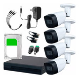 Kit De Cctv 4 Cámaras 2 Mp Metálicas Micrófono + Hdd 3 Tb