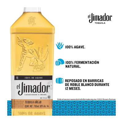 Tequila El Jimador Añejo de 100% agave botella de 700ml | MercadoLibre